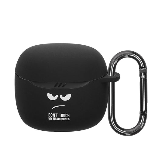 kwmobile Hülle kompatibel mit JBL Tune Flex 2 Hülle - Silikon Kopfhörer Schutzhülle Case Cover Weiß Schwarz Schwarz Weiß  [dsg01]