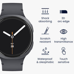 2x Displayschutzfolie für Samsung Galaxy Watch 8 (40mm) - Transparent - Displayschutz