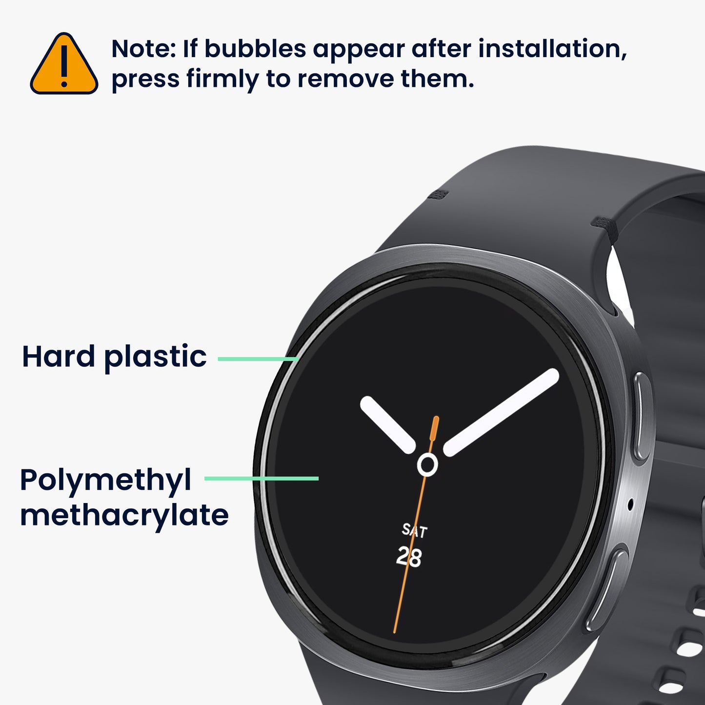2x Displayschutzfolie für Samsung Galaxy Watch 8 (40mm)