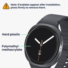 2x Displayschutzfolie für Samsung Galaxy Watch 8 (40mm) - Transparent - Displayschutz