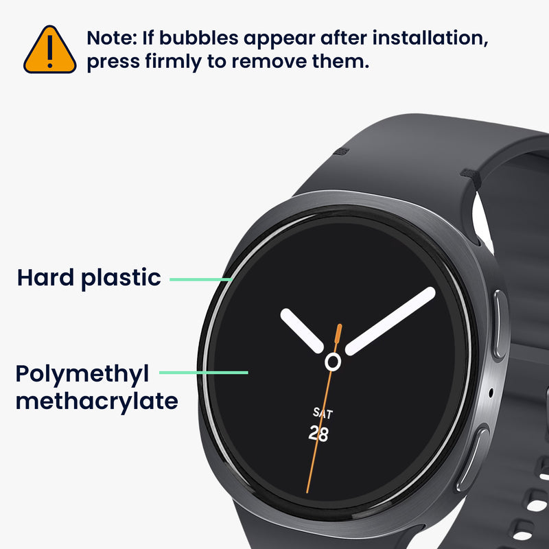 2x Displayschutzfolie für Samsung Galaxy Watch 8 (44mm)