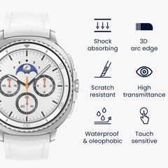 2x Displayschutzfolie für Samsung Galaxy Watch 8 Classic (47mm) - Transparent - Displayschutz