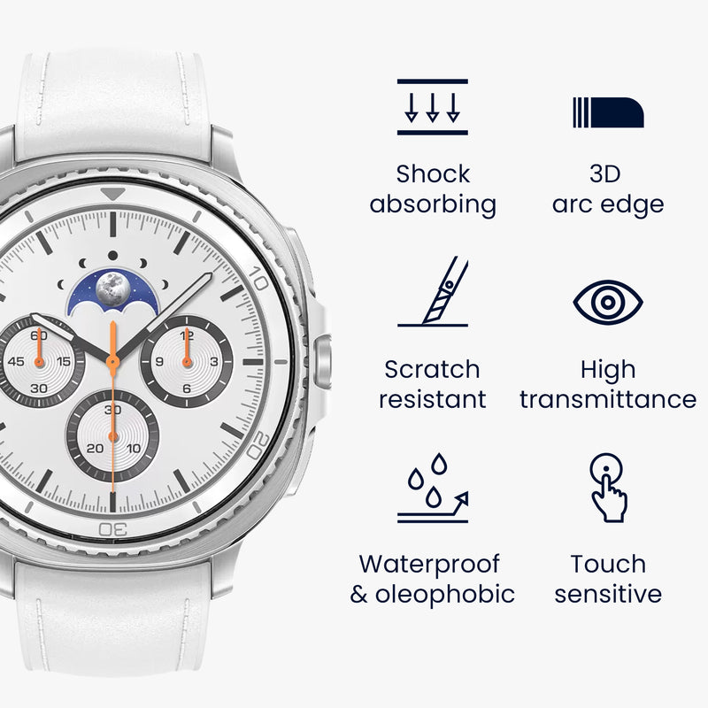 2x Displayschutzfolie für Samsung Galaxy Watch 8 Classic (47mm)