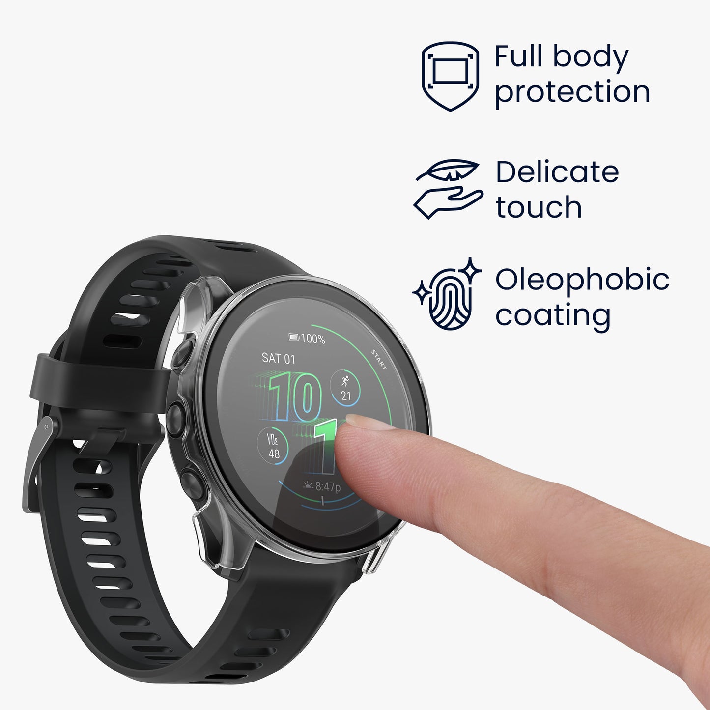2x Hülle für Garmin Forerunner 570 42mm