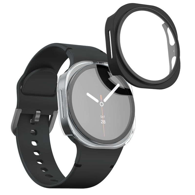 kwmobile Glas Hülle für Samsung Galaxy Watch 8 Schutzhülle Fullbody Fitnesstracker Case Set