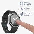 kwmobile Glas Hülle für Samsung Galaxy Watch 8 Schutzhülle Fullbody Fitnesstracker Case Set
