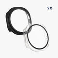 kwmobile Glas Hülle für Samsung Galaxy Watch 8 Schutzhülle Fullbody Fitnesstracker Case Set