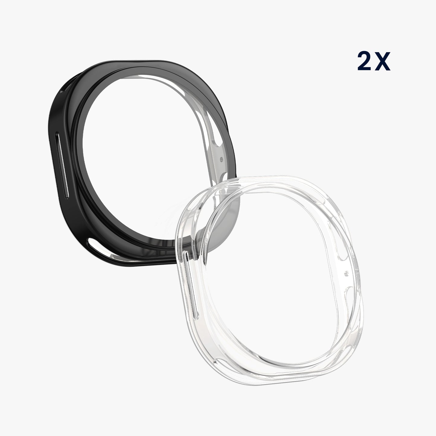 kwmobile Schutzhülle für Samsung Galaxy Watch 8 (44mm) Fullbody Display Cover Set