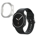 kwmobile 2x Hülle kompatibel mit Samsung Galaxy Watch 8 Schutzhülle Schutzrahmen Glitzer Schutz Zubehör