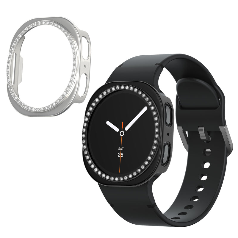 kwmobile 2x Hülle kompatibel mit Samsung Galaxy Watch 8 Schutzhülle Schutzrahmen Glitzer Schutz Zubehör