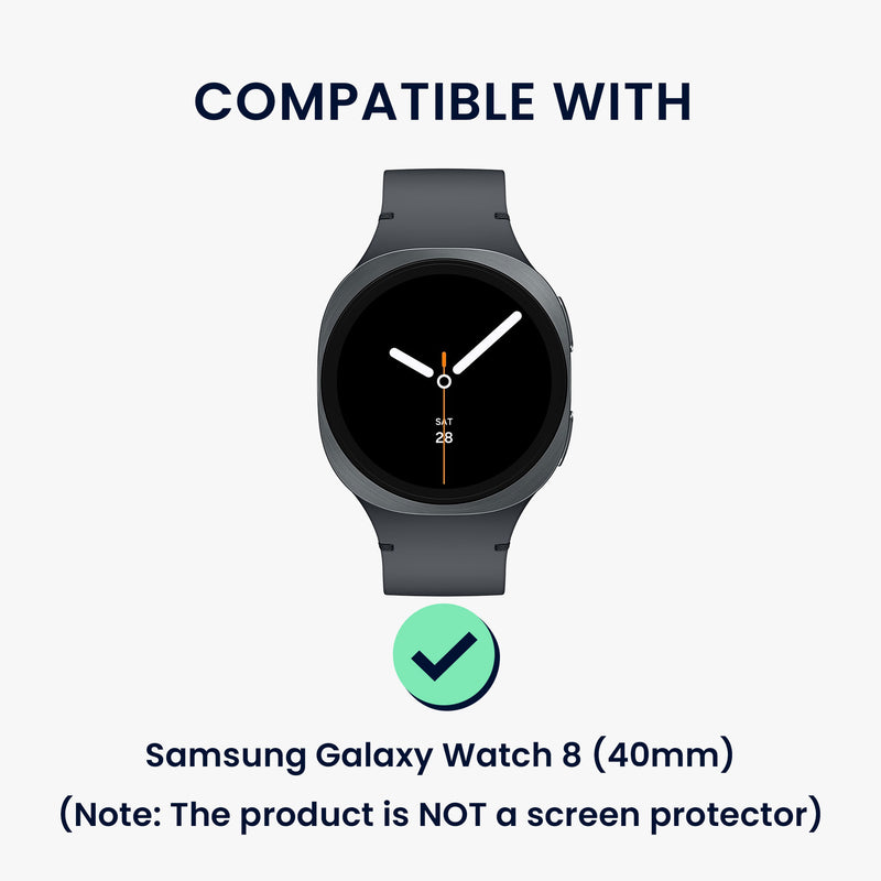 kwmobile 2x Hülle kompatibel mit Samsung Galaxy Watch 8 Schutzhülle Schutzrahmen Glitzer Schutz Zubehör