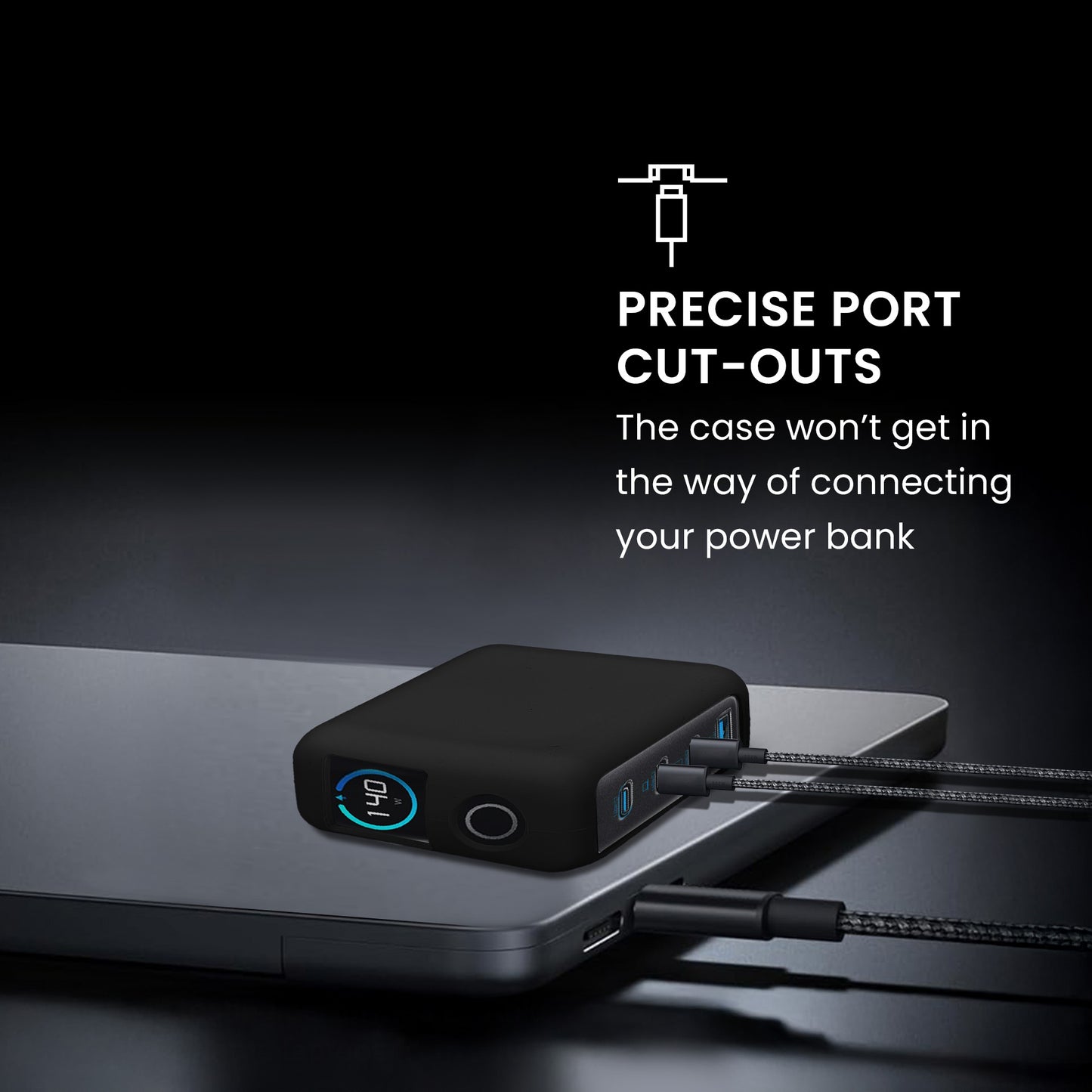 kwmobile Hülle für Anker Zolo 140W Case - Powerbank Hülle für unterwegs - Tasche für Power Bank