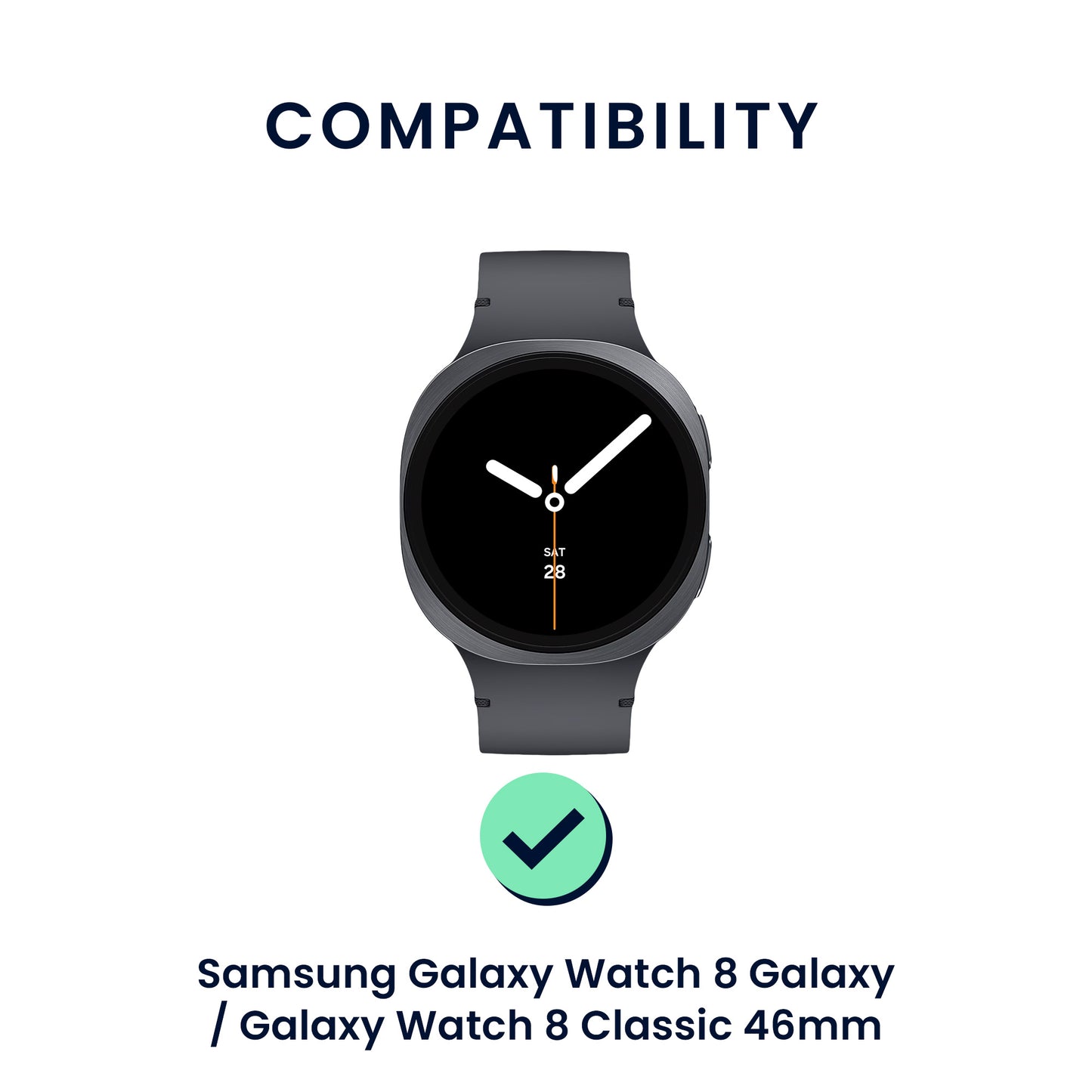 kwmobile Uhrenarmband für Samsung Galaxy Watch 8 Galaxy / Galaxy Watch 8 Classic 46mm Armband Fitnesstracker Band Set Ersatzarmband Smartwatch