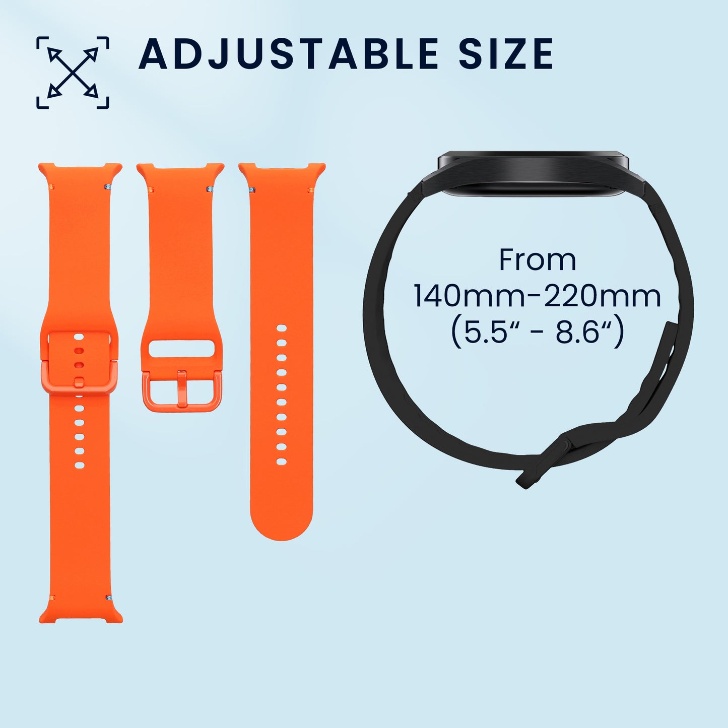 kwmobile Uhrenarmband für Samsung Galaxy Watch 8 Galaxy / Galaxy Watch 8 Classic 46mm Armband Fitnesstracker Band Set Ersatzarmband Smartwatch
