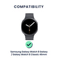 kwmobile Uhrenarmband für Samsung Galaxy Watch 8 / Galaxy Watch 8 Classic 46mm Armband Fitnesstracker Band Set Ersatzarmband Smartwatch
