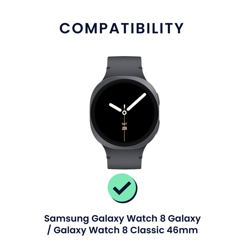 kwmobile Uhrenarmband für Samsung Galaxy Watch 8 / Galaxy Watch 8 Classic 46mm Armband Fitnesstracker Band Set Ersatzarmband Smartwatch