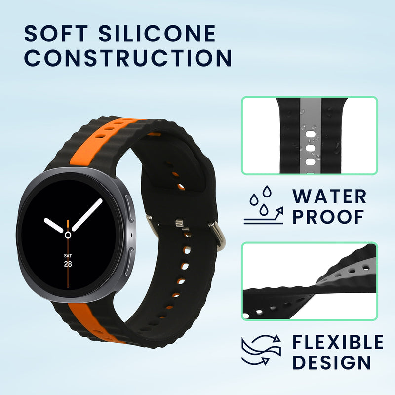 kwmobile Uhrenarmband für Samsung Galaxy Watch 8 / Galaxy Watch 8 Classic 46mm Armband Fitnesstracker Band Set Ersatzarmband Smartwatch