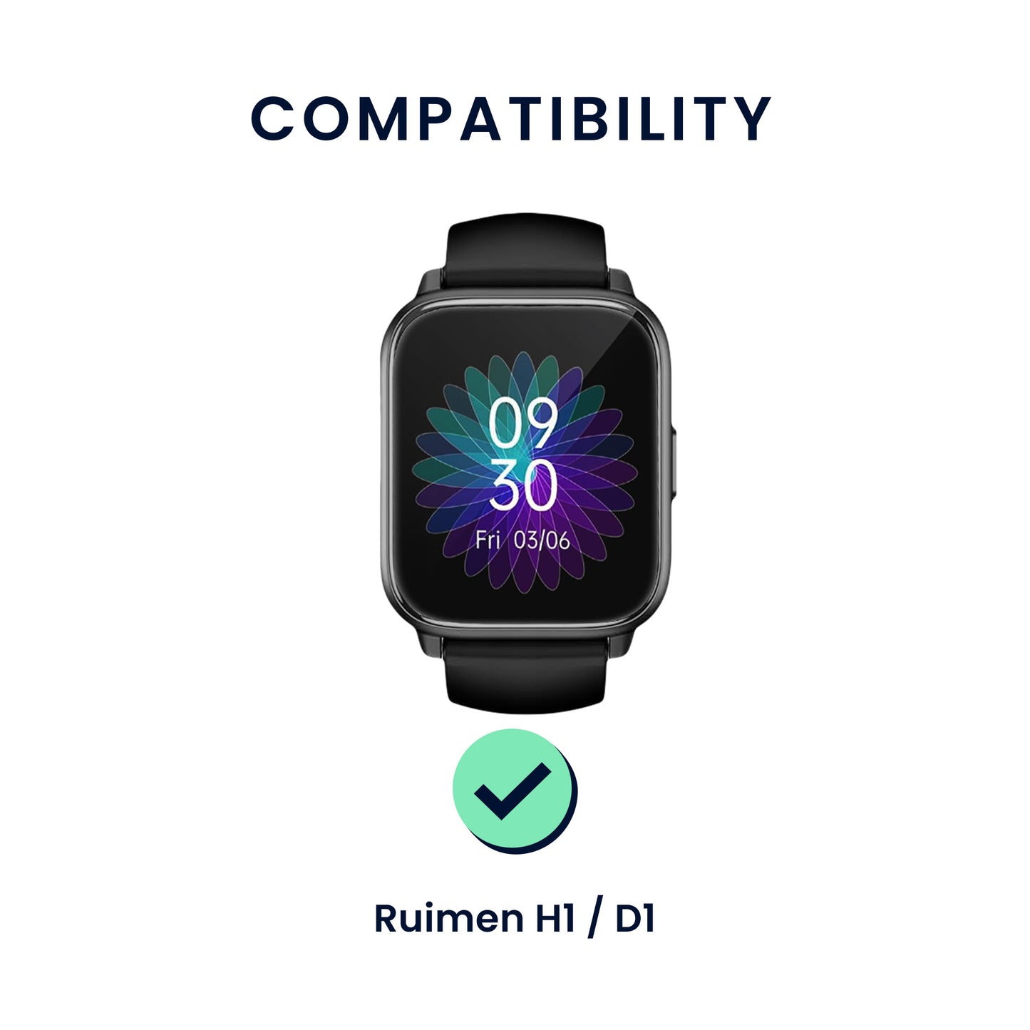 kwmobile Uhrenarmband für Ruimen H1 / D1 Armband Fitnesstracker Band Set Ersatzarmband Smartwatch