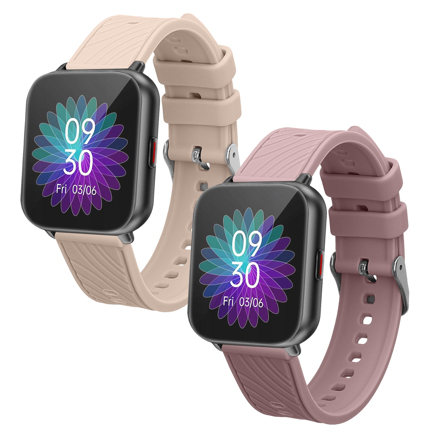 kwmobile 2x Uhrenarmband für Ruimen H1 / D1 Armband - Fitnesstracker Band Set aus TPU Silikon - Ersatzarmband Smartwatch - Lavendel Altrosa Lavendel  [dsg02]