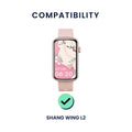 kwmobile Uhrenarmband für SHANG WING L2 Armband Fitnesstracker Band Set Ersatzarmband Smartwatch