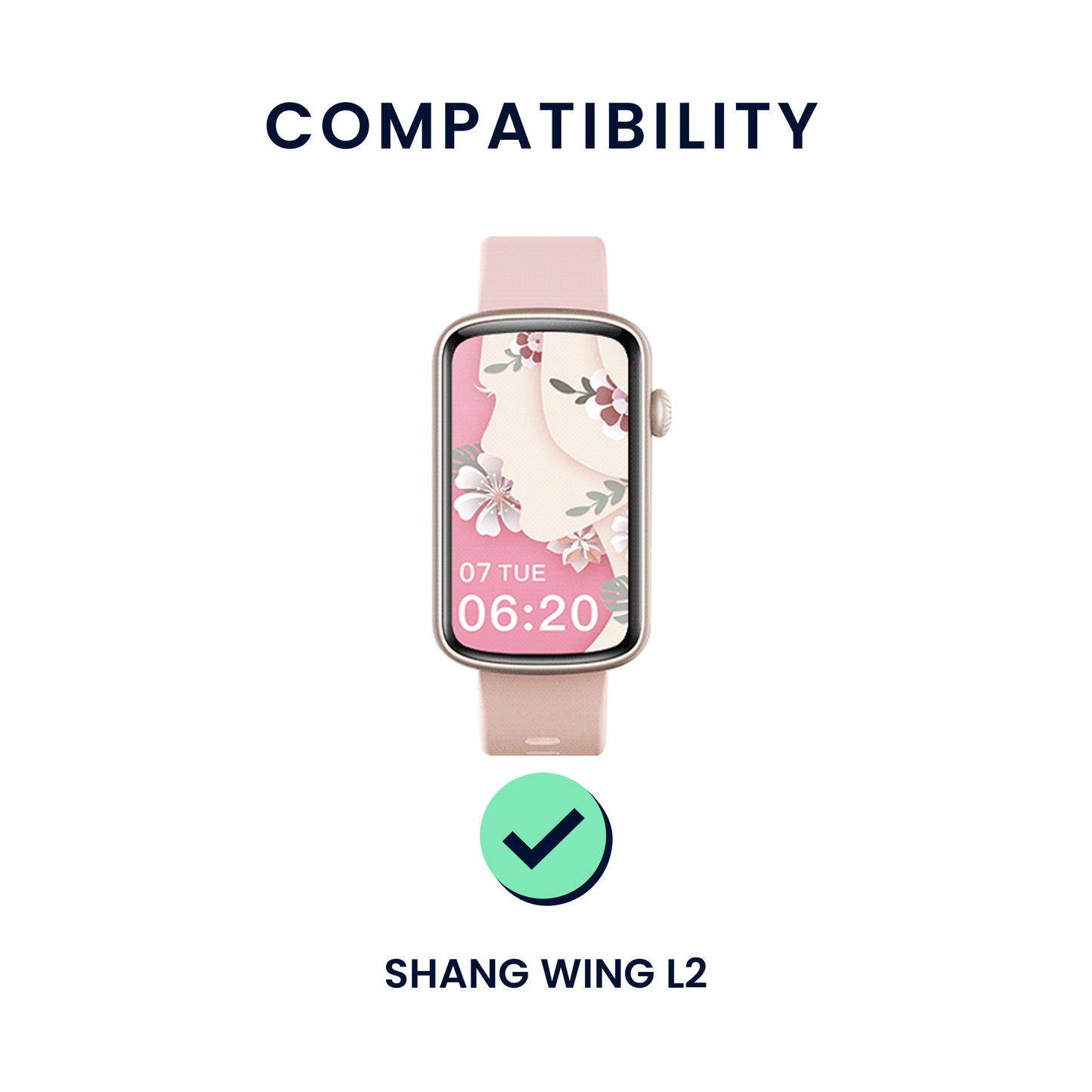 kwmobile Uhrenarmband für SHANG WING L2 Armband Fitnesstracker Band Set Ersatzarmband Smartwatch