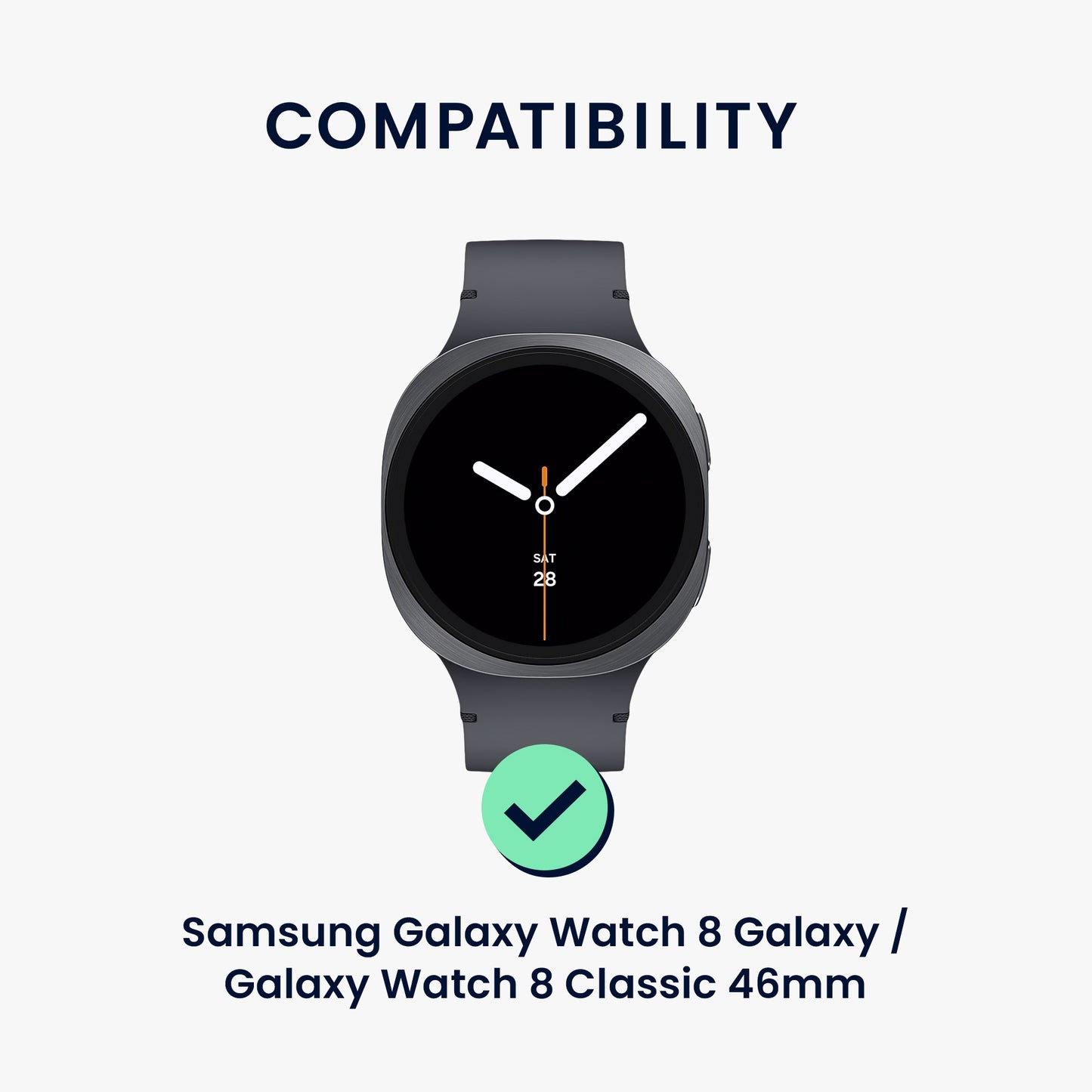 kwmobile Uhrenarmband kompatibel mit Samsung Galaxy Watch 8 Galaxy / Galaxy Watch 8 Classic 46mm Ersatz Armband - Ersatzarmband für Smartwatch - 14 - 22 cm Innenmaße