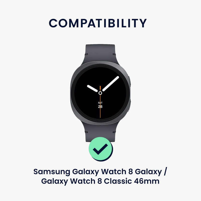 kwmobile Uhrenarmband kompatibel mit Samsung Galaxy Watch 8 Galaxy / Galaxy Watch 8 Classic 46mm Ersatz Armband - Ersatzarmband für Smartwatch - 14 - 22 cm Innenmaße