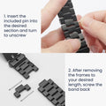 kwmobile Uhrenarmband kompatibel mit Samsung Galaxy Watch 8 Galaxy / Galaxy Watch 8 Classic 46mm Ersatz Armband - Ersatzarmband für Smartwatch - 14 - 22 cm Innenmaße