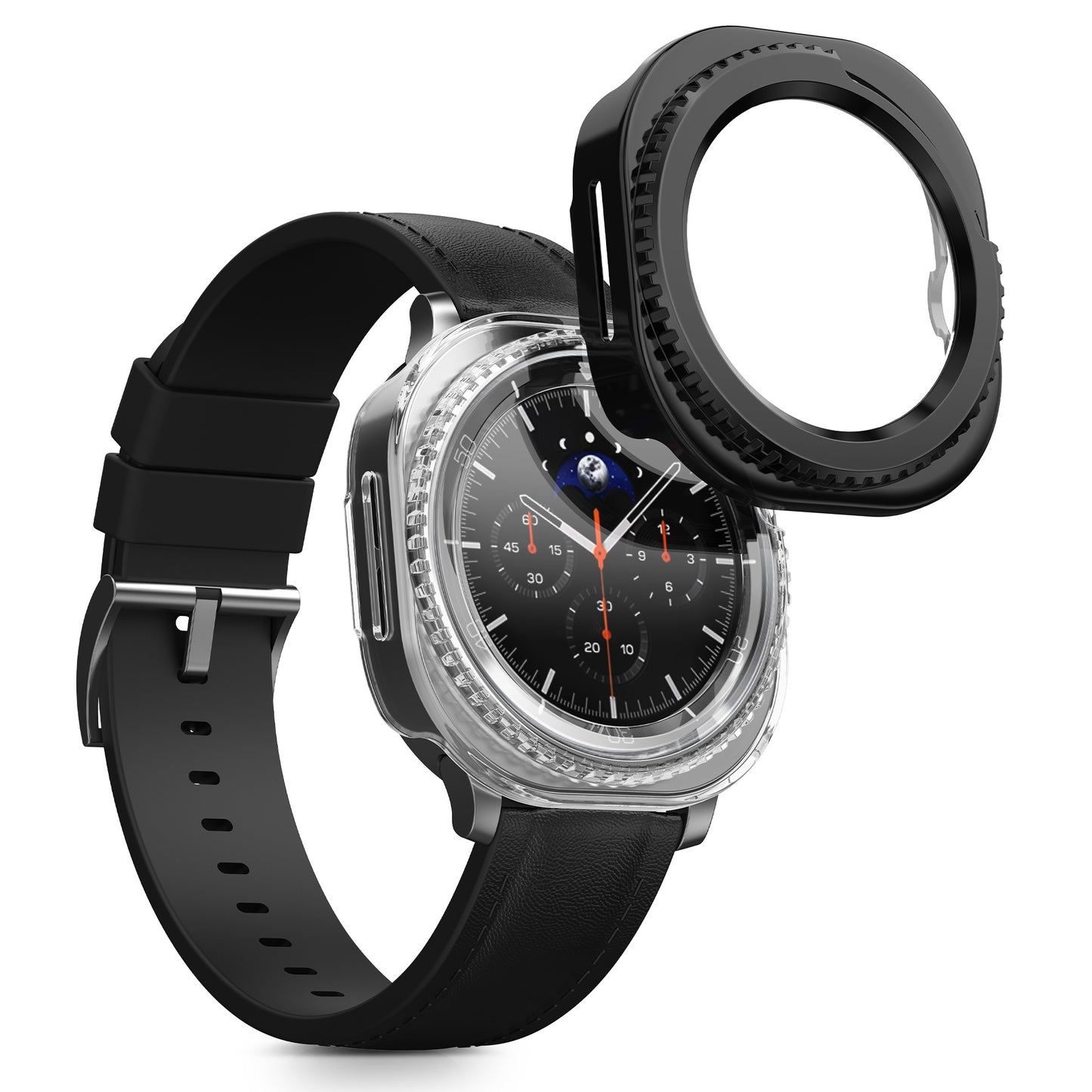 kwmobile 2x Glas Hülle für Samsung Galaxy Watch 8 Classic (46mm) Schutzhülle - Fullbody Fitnesstracker Case Set