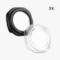 kwmobile 2x Glas Hülle für Samsung Galaxy Watch 8 Classic (46mm) Schutzhülle - Fullbody Fitnesstracker Case Set