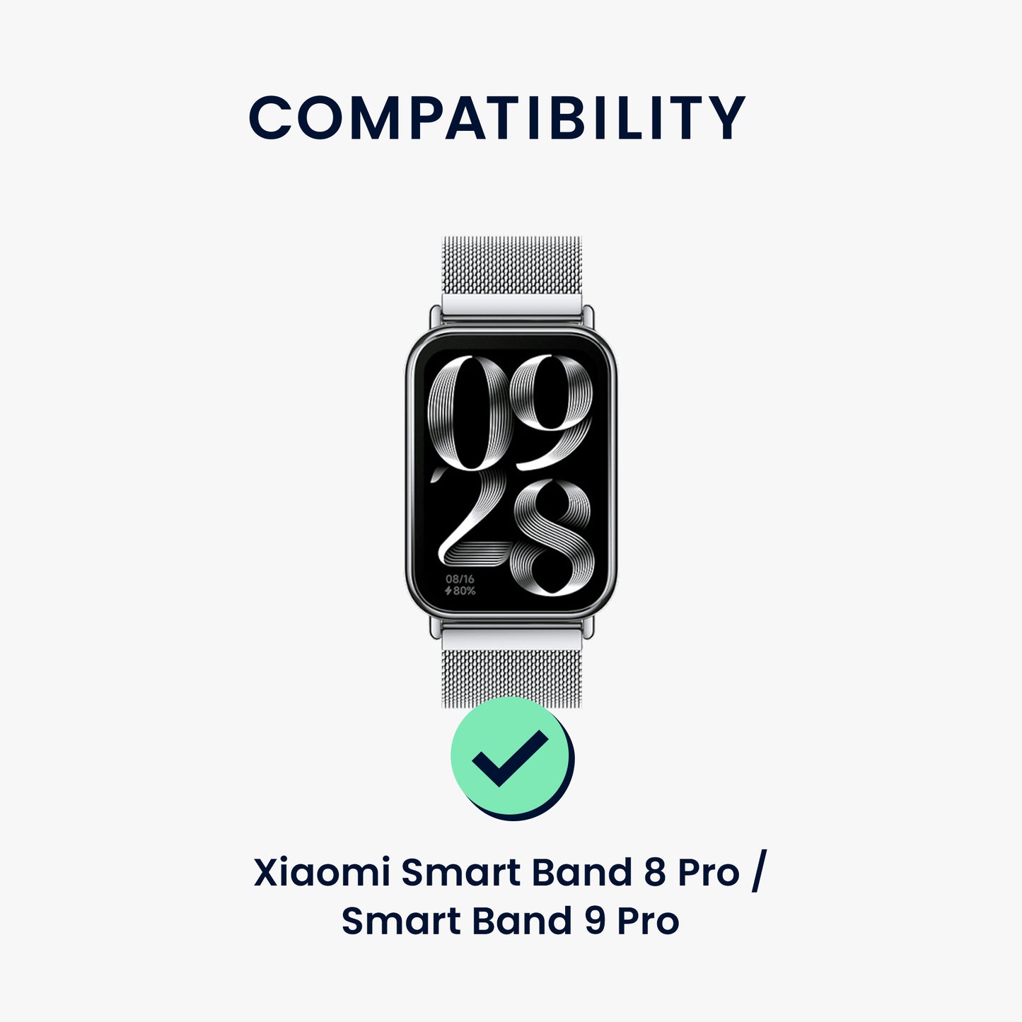kwmobile Uhrenarmband kompatibel mit Xiaomi Smart Band 8 Pro / Band 9 Pro / Redmi Watch 5 / Redmi Watch 4 Ersatzarmband - 14 - 22 cm Innenmaße