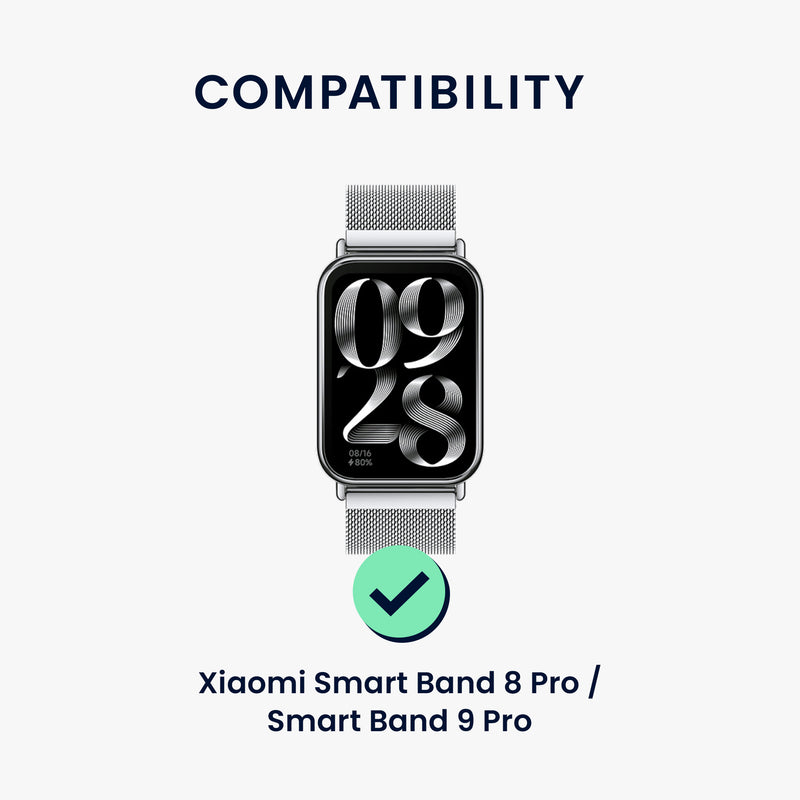 kwmobile Uhrenarmband kompatibel mit Xiaomi Smart Band 8 Pro / Band 9 Pro / Redmi Watch 5 / Redmi Watch 4 Ersatzarmband - 14 - 22 cm Innenmaße