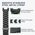 kwmobile Uhrenarmband kompatibel mit Xiaomi Smart Band 8 Pro / Band 9 Pro / Redmi Watch 5 / Redmi Watch 4 Ersatzarmband - 14 - 22 cm Innenmaße