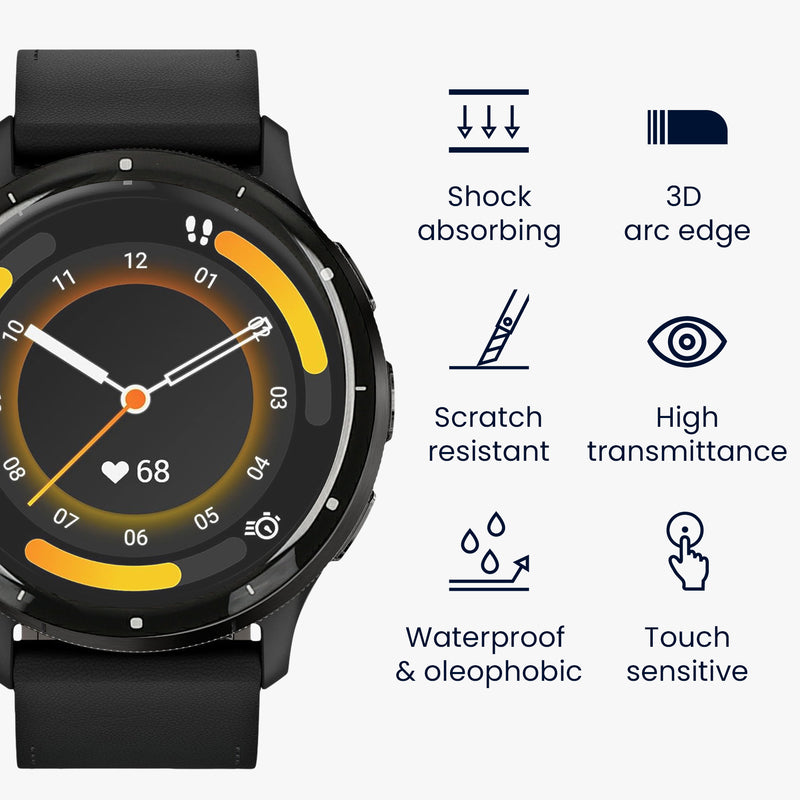 kwmobile Displayschutzfolie kompatibel mit Garmin Venu 3 Folie Schutzfolie für Fitness Tracker robuster Displayschutz