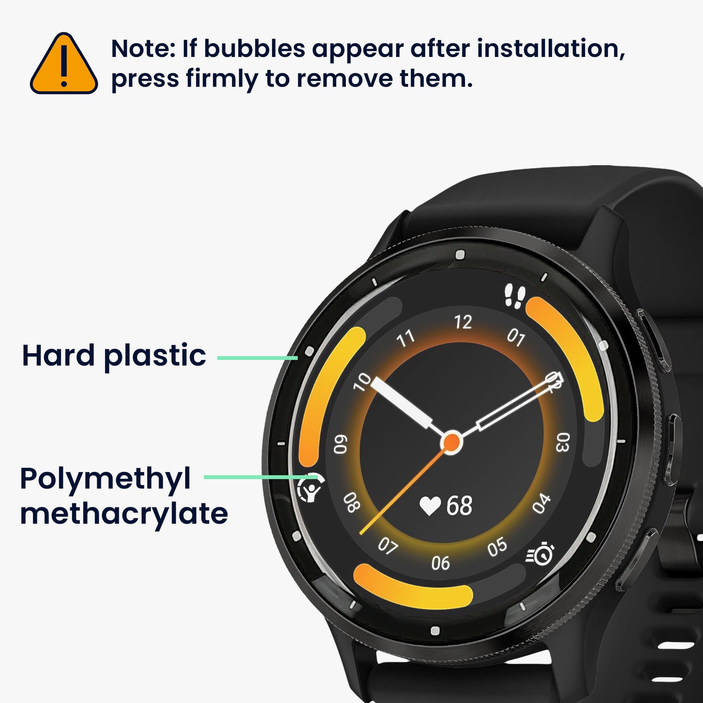 kwmobile Displayschutzfolie kompatibel mit Garmin Venu 3 Folie Schutzfolie für Fitness Tracker robuster Displayschutz