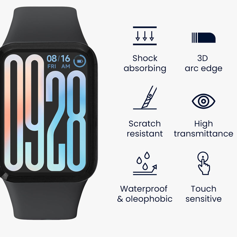 kwmobile Displayschutzfolie kompatibel mit Xiaomi Smart Band 9 Pro Folie Schutzfolie für Fitness Tracker robuster Displayschutz