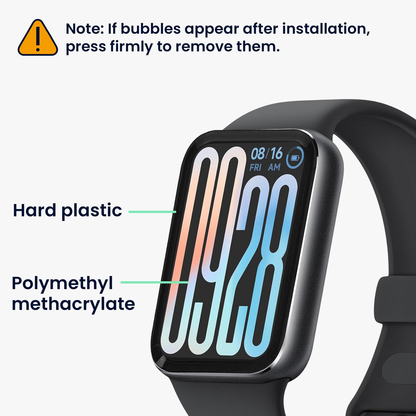 kwmobile Displayschutzfolie kompatibel mit Xiaomi Smart Band 9 Pro Folie Schutzfolie für Fitness Tracker robuster Displayschutz