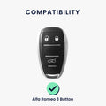 kwmobile Autoschlüssel Schutzhülle kompatibel mit Alfa Romeo 3-Tasten Funk Autoschlüssel Hülle