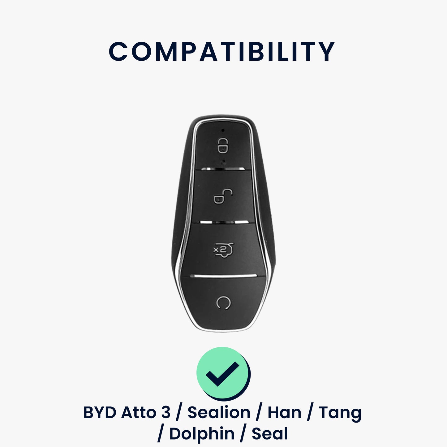 kwmobile Autoschlüssel Schutzhülle kompatibel mit BYD Atto 3 / Sealion / Han / Tang / Dolphin / Seal Hülle - Schlüsselhülle