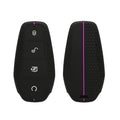 kwmobile Autoschlüssel Schutzhülle kompatibel mit BYD Atto 3 / Sealion / Han / Tang / Dolphin / Seal Hülle - Schlüsselhülle aus Silikon - in Schwarz Violett Schwarz  [dsg02]