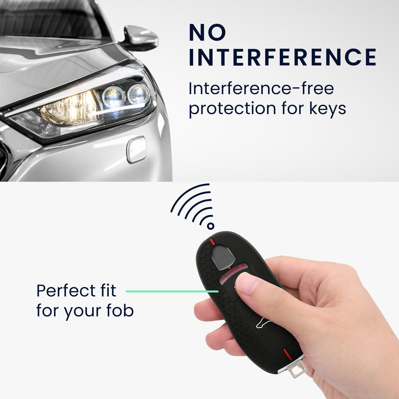 kwmobile Autoschlüssel Schutzhülle kompatibel mit Porsche 3-Tasten Autoschlüssel (nur Keyless) Hülle