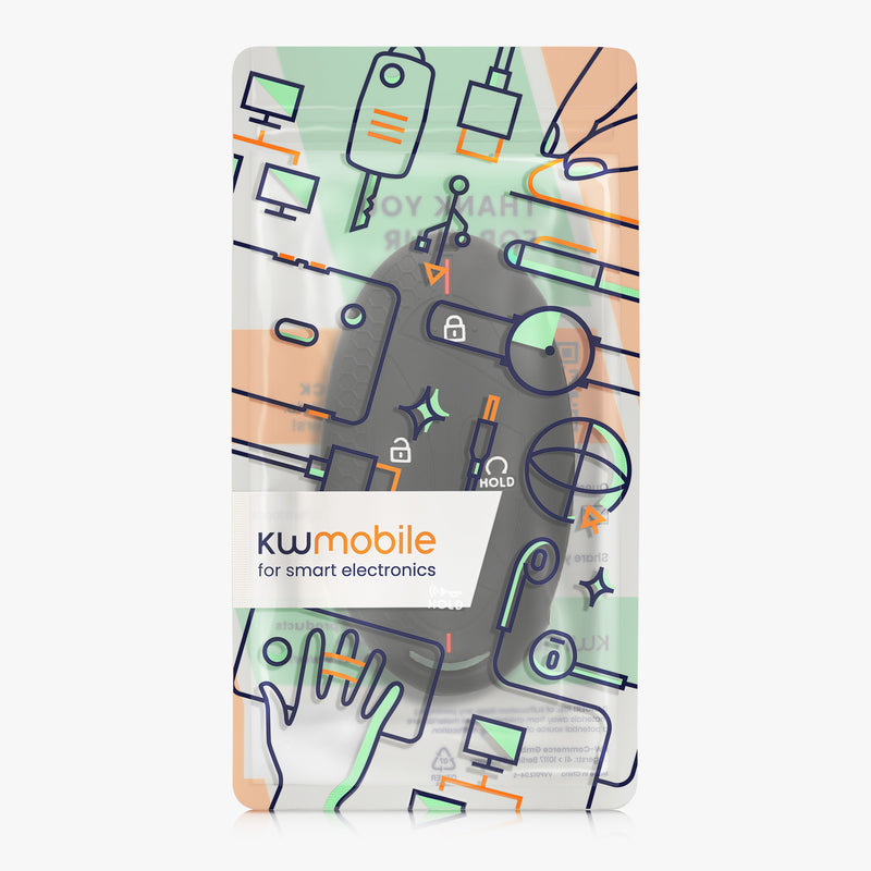 kwmobile Autoschlüssel Schutzhülle kompatibel mit Hyundai 7-Tasten Ioniq 6 Grandeur GN7 KONA 2023 Hülle - Schlüsselhülle