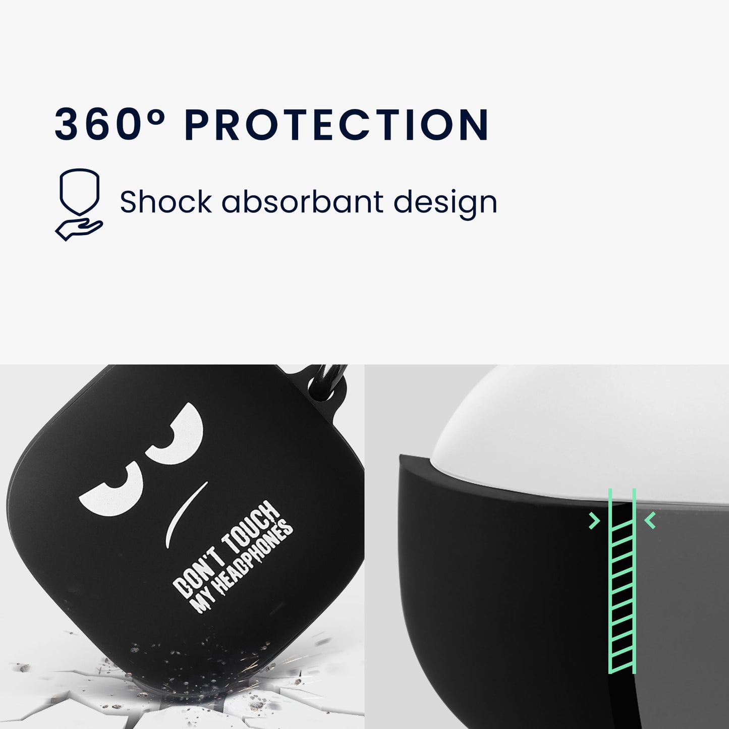 Silikon Hülle für Anker Soundcore Liberty 5 Don't touch my Headphones Design