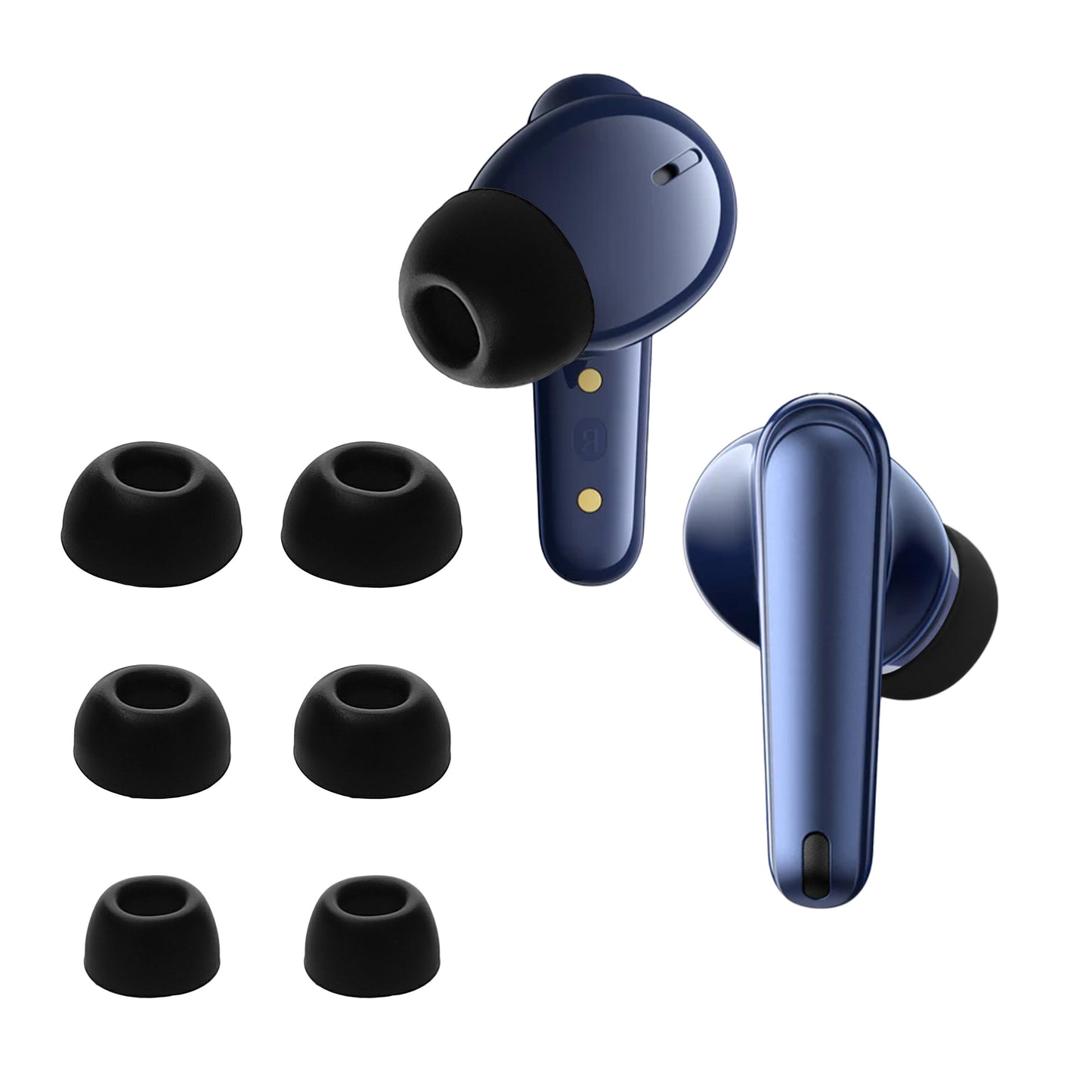 kwmobile 6x Polster kompatibel mit Anker Soundcore Liberty 4 NC - 3 Größen - Silikon Ohrstöpsel In-Ear Kopfhörer Schwarz  