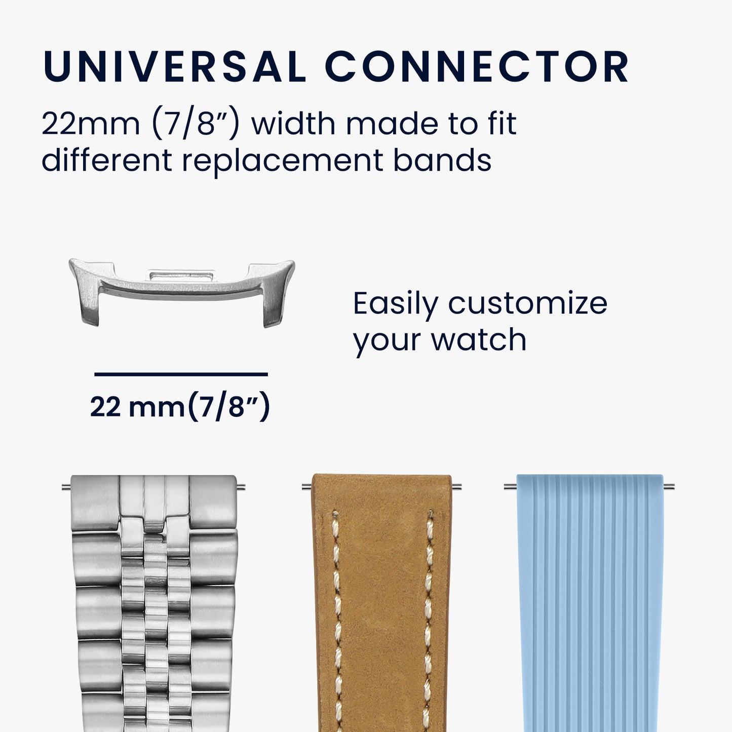 22mm Metall Adapter Set für Uhrenarmbänder