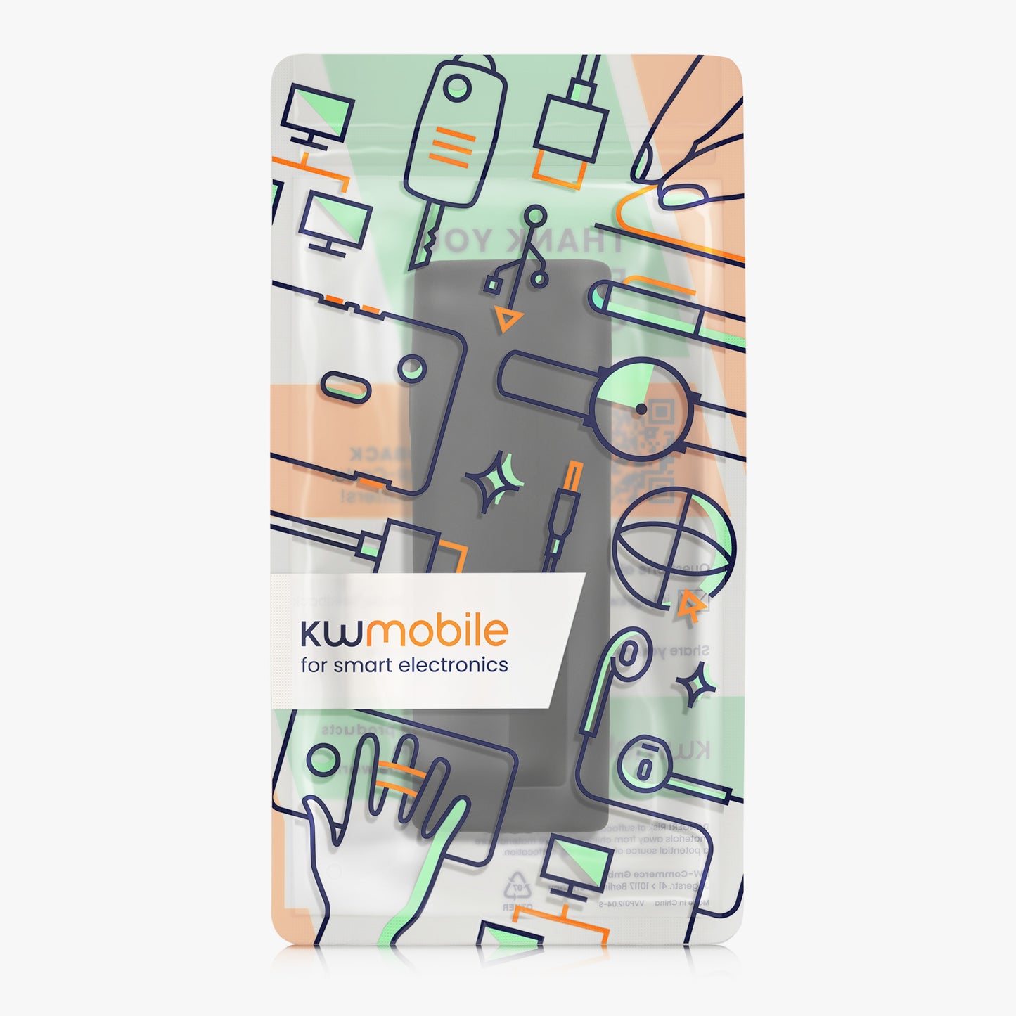 kwmobile Hülle für CUKTECH Power Bank 20000mAh (PB200) Case - Powerbank Hülle für unterwegs - Tasche für Power Bank