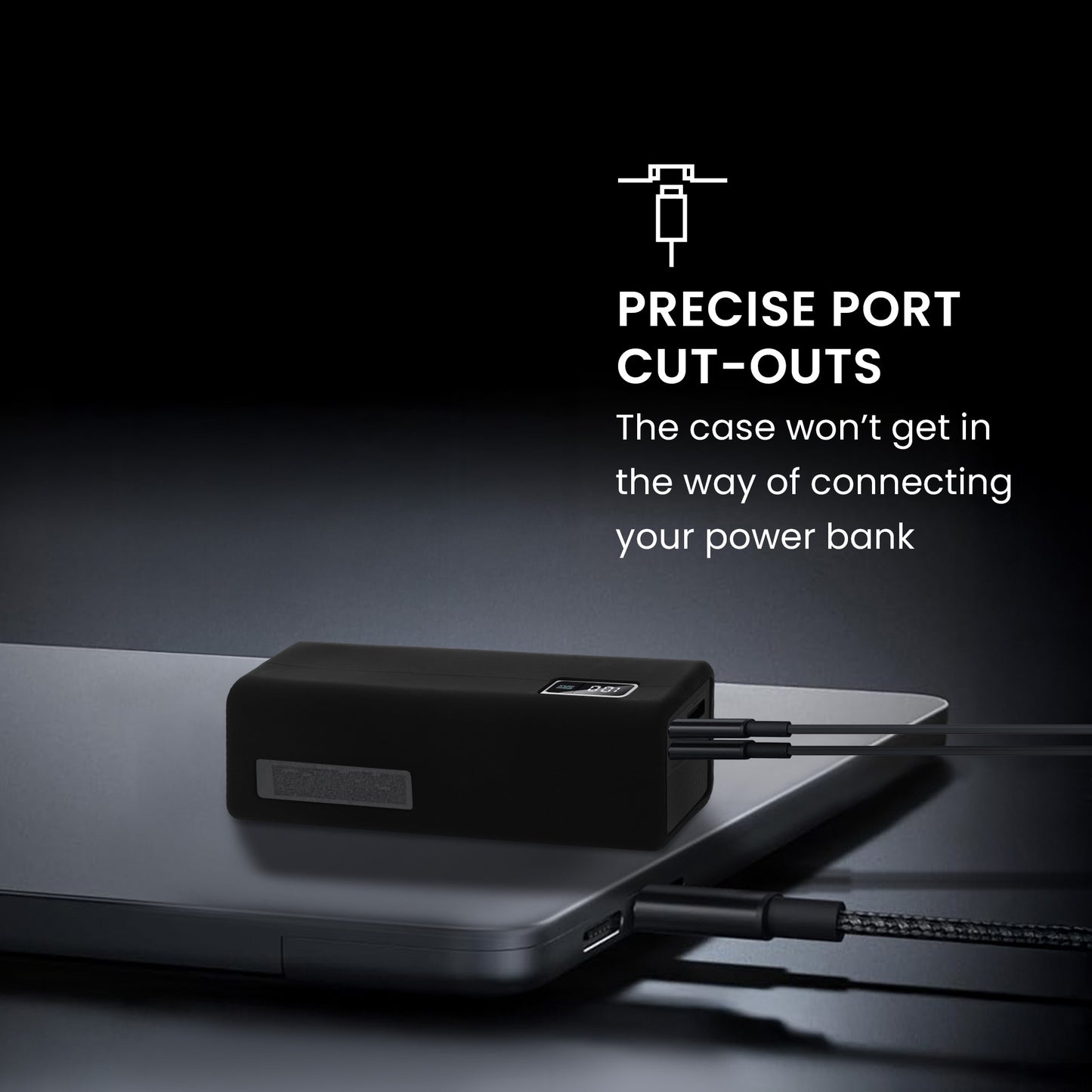 kwmobile Hülle für CUKTECH Power Bank 20000mAh (PB200) Case - Powerbank Hülle für unterwegs - Tasche für Power Bank