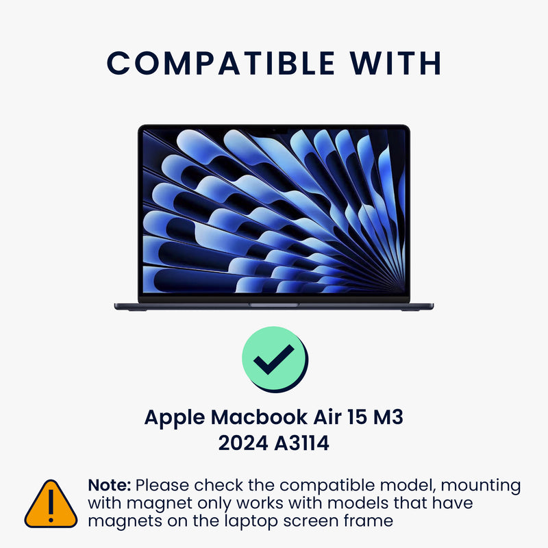 Sichtschutzfolie für Apple Macbook Air 15 M3 2024 A3114 / M2 A2941 Folie - Blickschutzfolie Privacy Screen - Laptop Folie