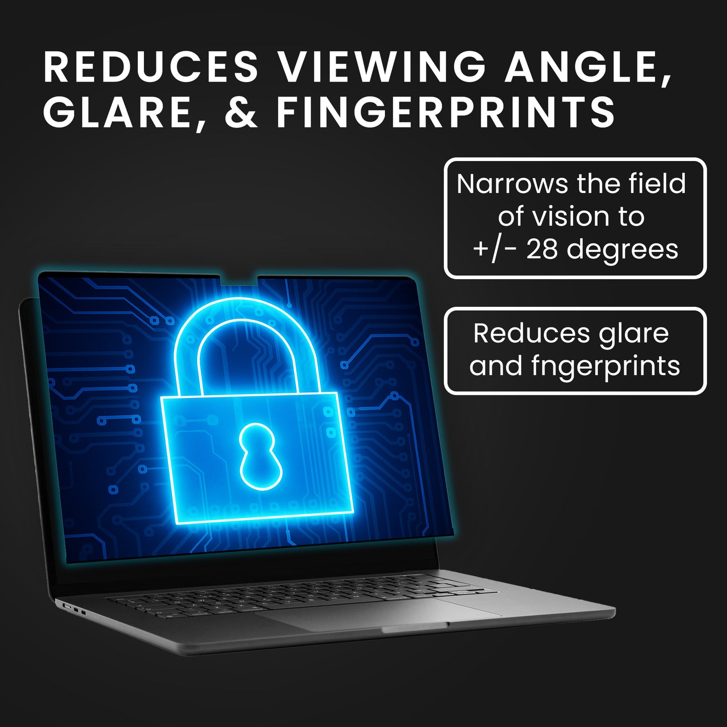 Sichtschutzfolie für Apple Macbook Air 15 M3 2024 A3114 / M2 A2941 Folie - Blickschutzfolie Privacy Screen - Laptop Folie