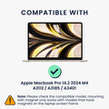 Sichtschutzfolie für Apple Macbook Pro 14.2 M4 A3112 / A3185 / A3401 / M3 A2992 / M2 A2779 Folie - Blickschutzfolie Privacy Screen - Laptop Folie